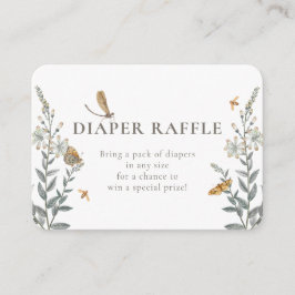 小さな愛のバグ野生の花の赤ちゃんシャワーエンクロージャ エンクロージャーカード