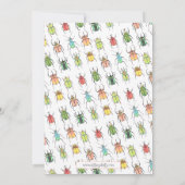 小さな愛のバグ2秒の誕生日の招待 招待状 (裏面)