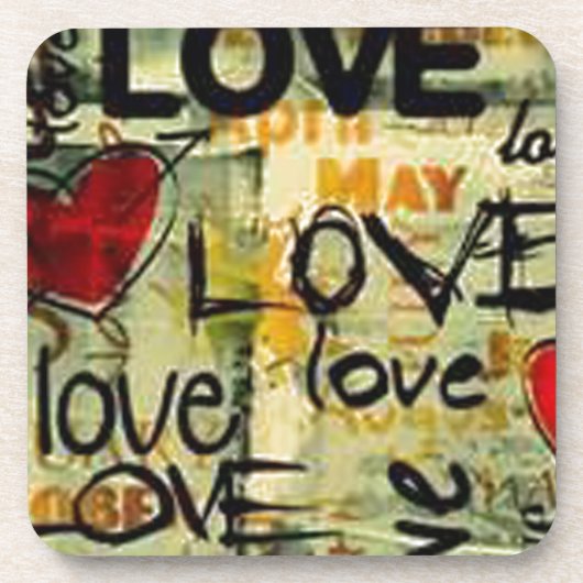 小さな愛の落書きを得る コースター (正面)