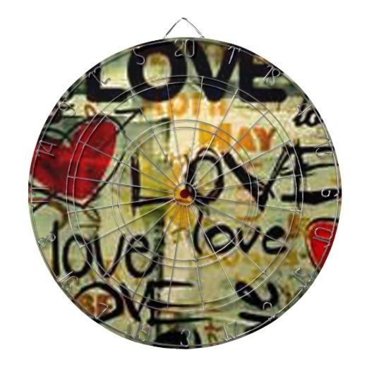 小さな愛の落書きを得る ダーツボード (正面)