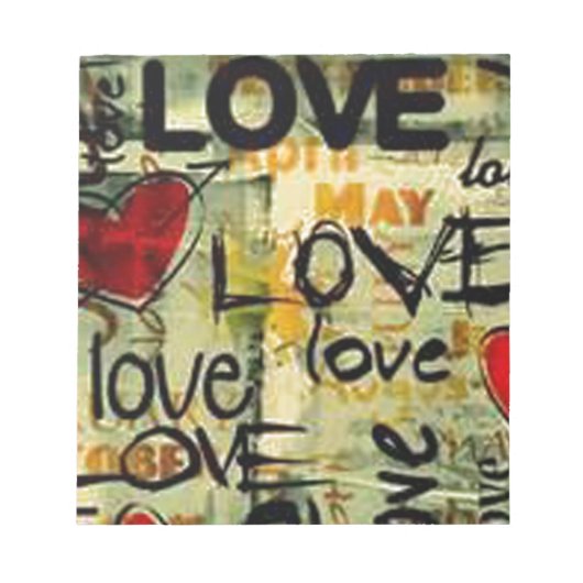 小さな愛の落書きを得る ノートパッド (正面)