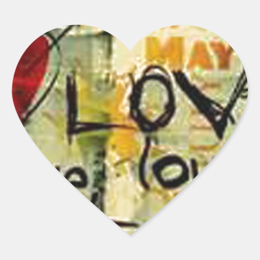 小さな愛の落書きを得る ハートシール (正面)