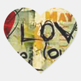 小さな愛の落書きを得る ハートシール