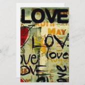 小さな愛の落書きを得る 便箋 (正面/裏面)