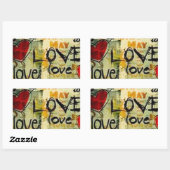 小さな愛の落書きを得る 長方形シール (シート)