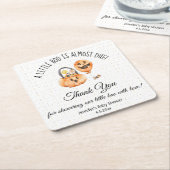 小さな感謝していボーユーの赤ん坊のシャワーシンプルモダン スクエアペーパーコースター (アングル)