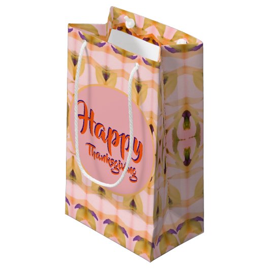 小さな感謝祭ファンシー紙抱き枕 スモールペーパーバッグ (正面アングル)