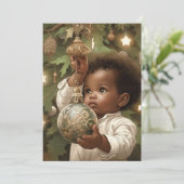 小さな手が届く - 黒い赤ちゃん シーズンカード (スタンド正面)
