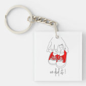小さな手と小さな足が準備ポップ・アートの中 キーホルダー (正面)