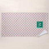 小さな手のひら |モノグラムの | ビーチタオル (正面)