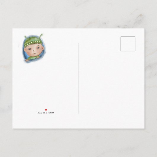 小さな手、小さな足 – 妊娠の発表 案内ポストカード (裏面)