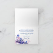 小さな折り畳まれたコーンフラワーの空想 サンキューカード (内部)
