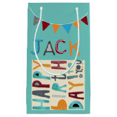 小さな抱き枕-ハッピーバースデーあなたへのバンティング スモールペーパーバッグ (正面)