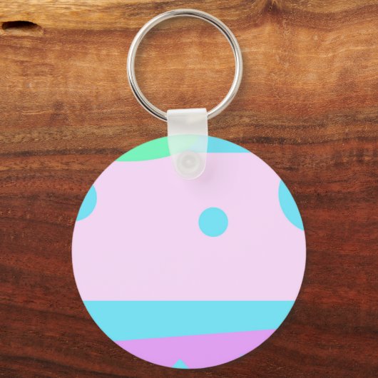 小さな抽象芸術のモンスターまたは抽象芸術の風景 キーホルダー (正面)