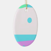 小さな抽象芸術のモンスターまたは抽象芸術の風景 セラミックオーナメント (右)