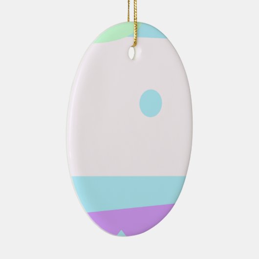 小さな抽象芸術のモンスターまたは抽象芸術の風景 セラミックオーナメント (右)