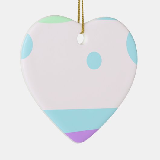 小さな抽象芸術のモンスターまたは抽象芸術の風景 セラミックオーナメント (右)