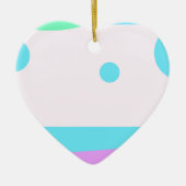 小さな抽象芸術のモンスターまたは抽象芸術の風景 セラミックオーナメント (正面)