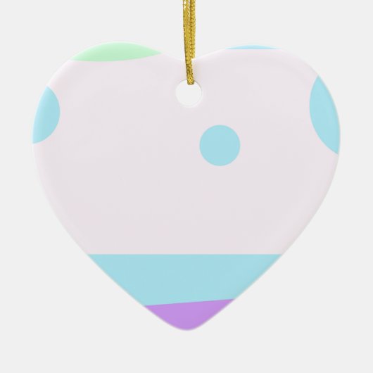 小さな抽象芸術のモンスターまたは抽象芸術の風景 セラミックオーナメント (正面)