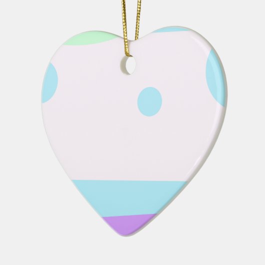 小さな抽象芸術のモンスターまたは抽象芸術の風景 セラミックオーナメント (左)