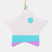 小さな抽象芸術のモンスターまたは抽象芸術の風景 セラミックオーナメント (正面)