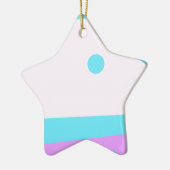 小さな抽象芸術のモンスターまたは抽象芸術の風景 セラミックオーナメント (左)