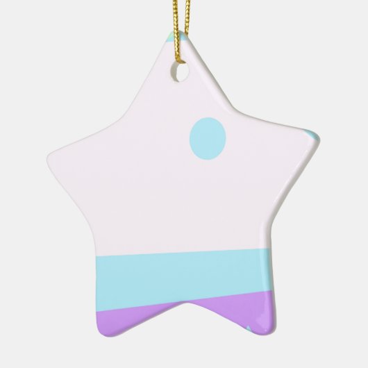 小さな抽象芸術のモンスターまたは抽象芸術の風景 セラミックオーナメント (左)