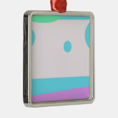 小さな抽象芸術のモンスターまたは抽象芸術の風景 メタルオーナメント (右)