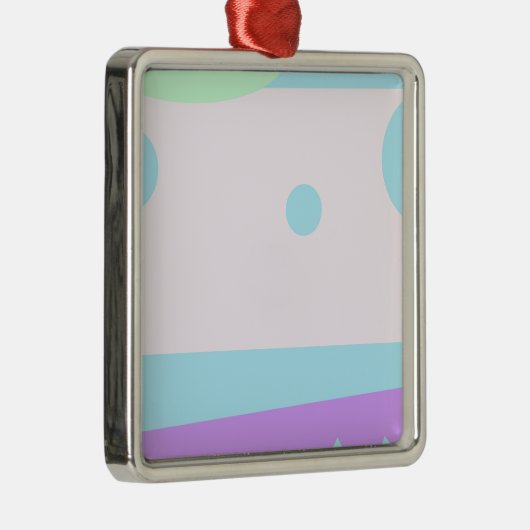 小さな抽象芸術のモンスターまたは抽象芸術の風景 メタルオーナメント (右)