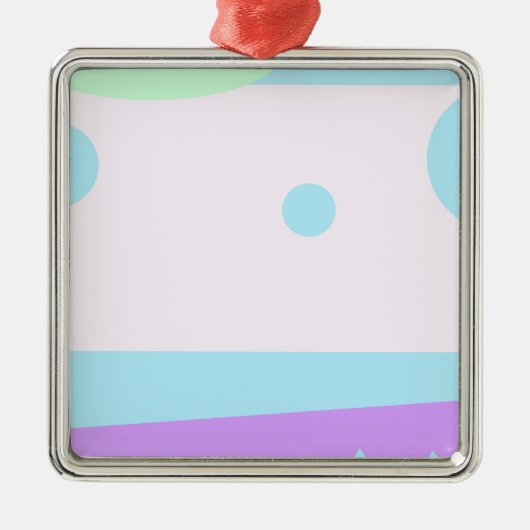 小さな抽象芸術のモンスターまたは抽象芸術の風景 メタルオーナメント (正面)