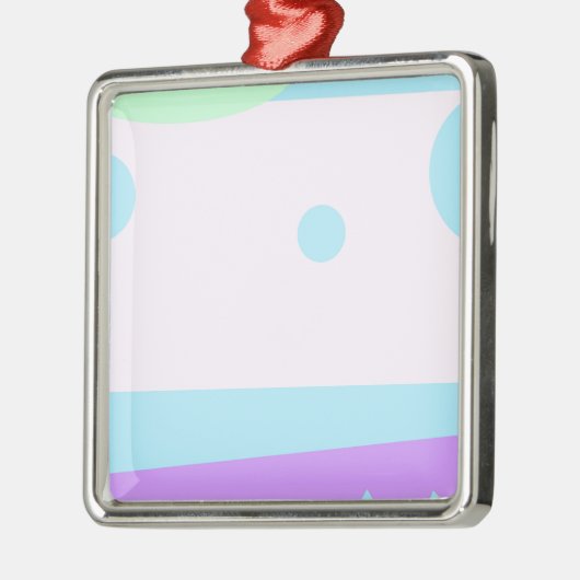 小さな抽象芸術のモンスターまたは抽象芸術の風景 メタルオーナメント (左)