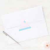 小さな抽象芸術のモンスターまたは抽象芸術の風景 三角形シール (封筒)