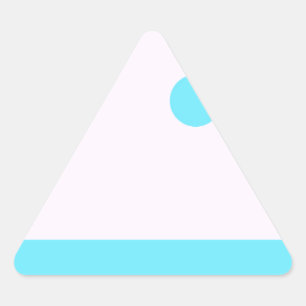 小さな抽象芸術のモンスターまたは抽象芸術の風景 三角形シール