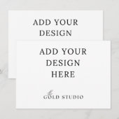 小さな招待状テンプレート（横向き） (4.5 x 6.25)  招待状 (正面/裏面)