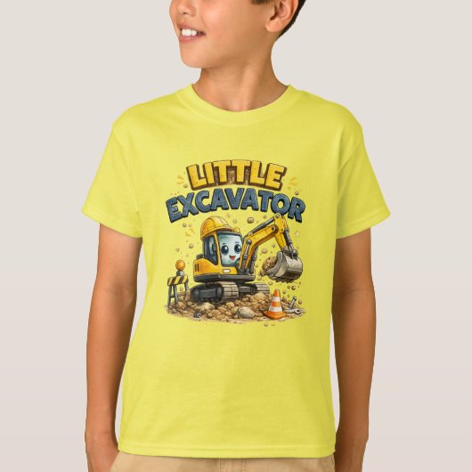 小さな掘削機 Tシャツ (正面)