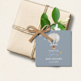 小さな探検家の熱気球かわいいクマ フェイバータグ