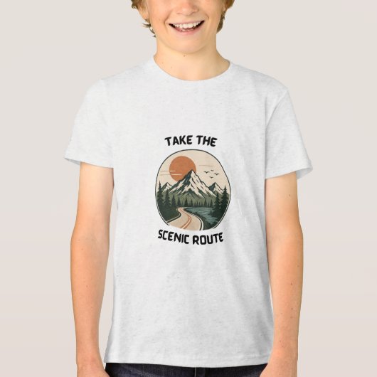 小さな探検家 子供のハイキング トライブレンドTシャツ (正面)