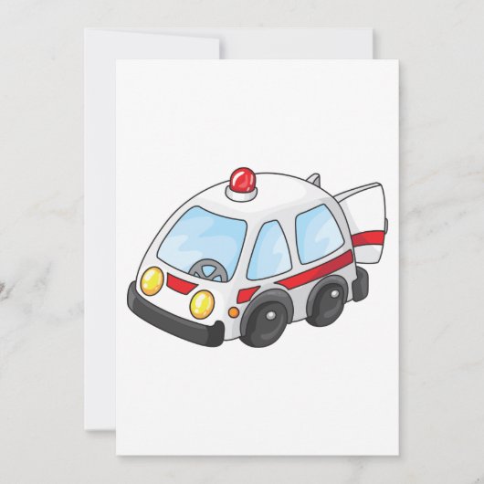小さな救急車 招待状 (正面)