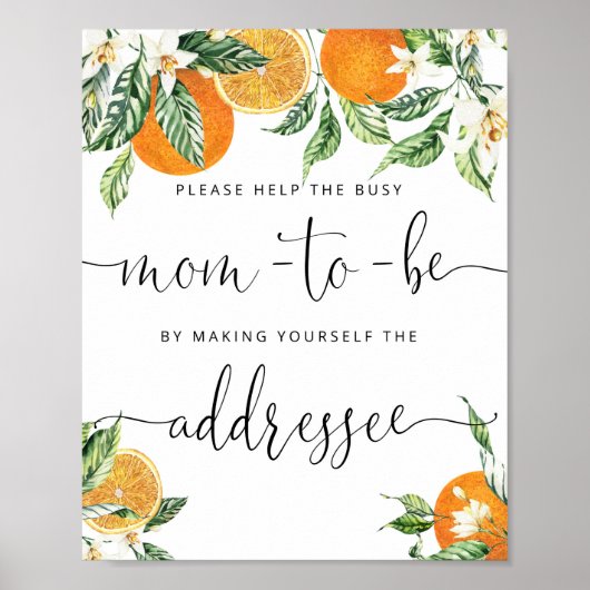 小さな救済かわいこちゃんの忙し母は封筒にアドレス ポスター (正面)