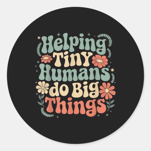 小さな救済人間が大きなことをする可愛いファン ラウンドシール (正面)