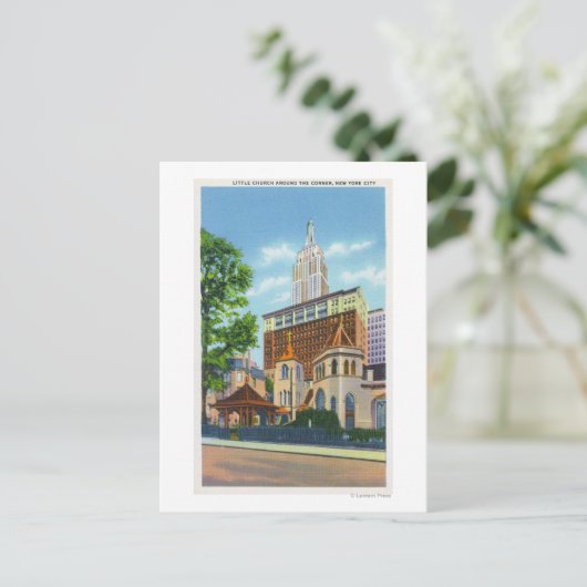 小さな教会の外のまわりに観 ポストカード (スタンド正面)