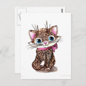 小さな斑点のある子猫 ポストカード (正面/裏面)