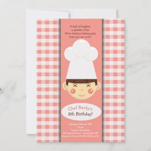 小さな料理人の招待状 招待状 (正面)