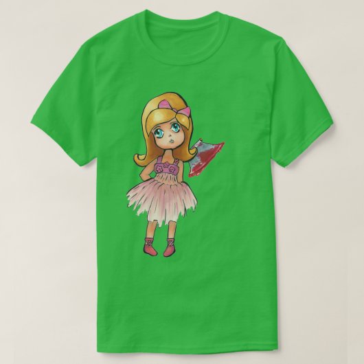 小さな斧の少女 Tシャツ (デザイン正面)