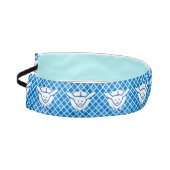 小さな日本のうさぎ、青い背景 アスレチックヘッドバンド (左)