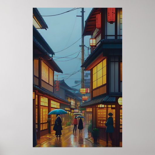 小さな日本の雨の道 ポスター (正面)