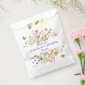 小さな明るいワイルドフラワーウォータカラー誕生日 フェイバーバッグ (封をした状態)