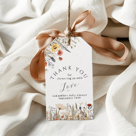 小さな明るい山花の赤ちゃんシャワー ギフトタグ