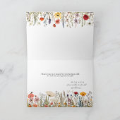 小さな明るい山花の赤ちゃんシャワー サンキューカード (内部)