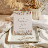 小さな明るい山花の赤ちゃんシャワー サンキューカード